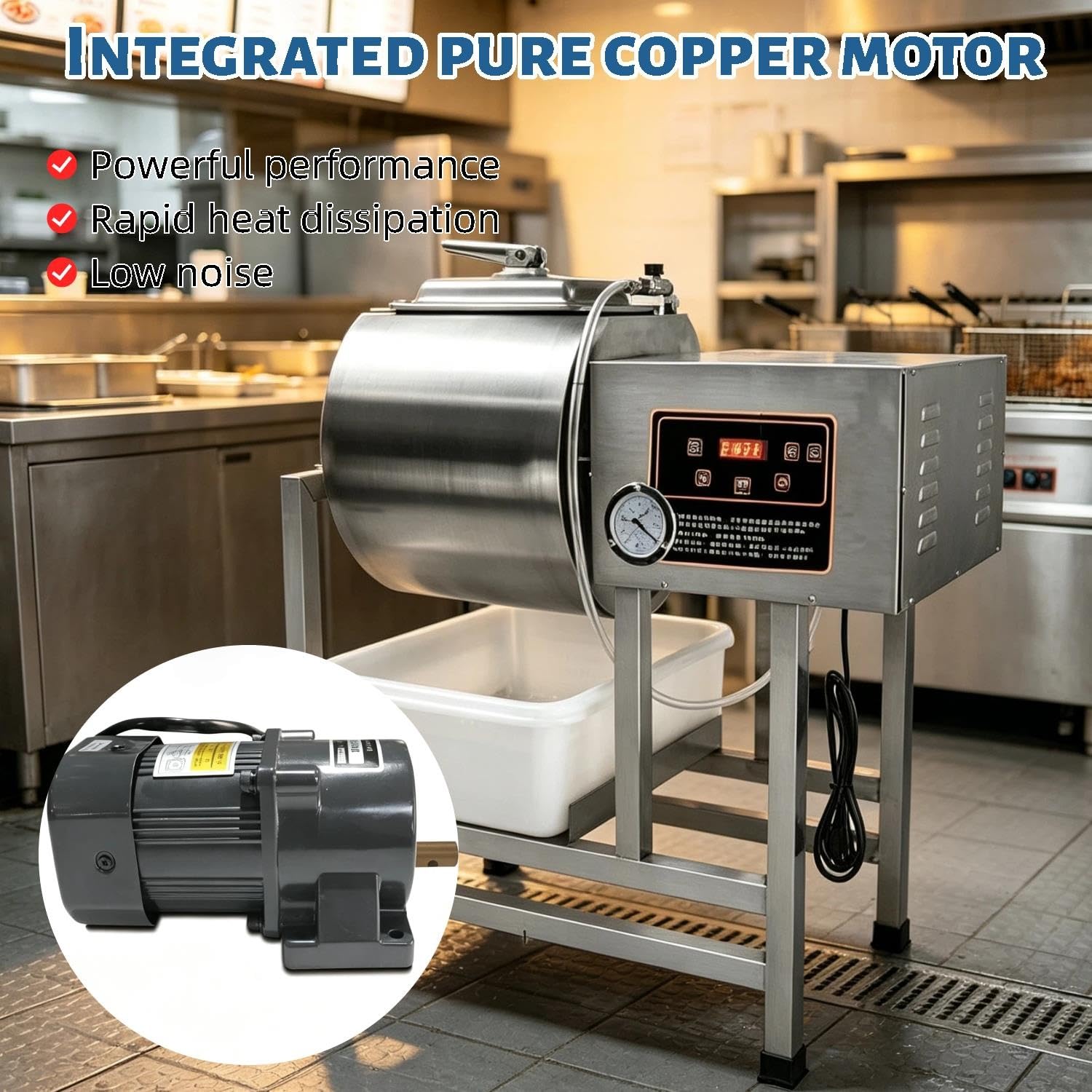 Marinateur à vide rotatif Machine à saler et malaxer la viande sous vide
