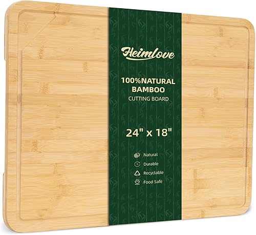 Miniatura 12 de Heimlove Mini tabla de cortar de bambú de 9 x 6 pulgadas, pequeñas tablas de cortar de madera para charcutería de cocina con ranura para jugo y