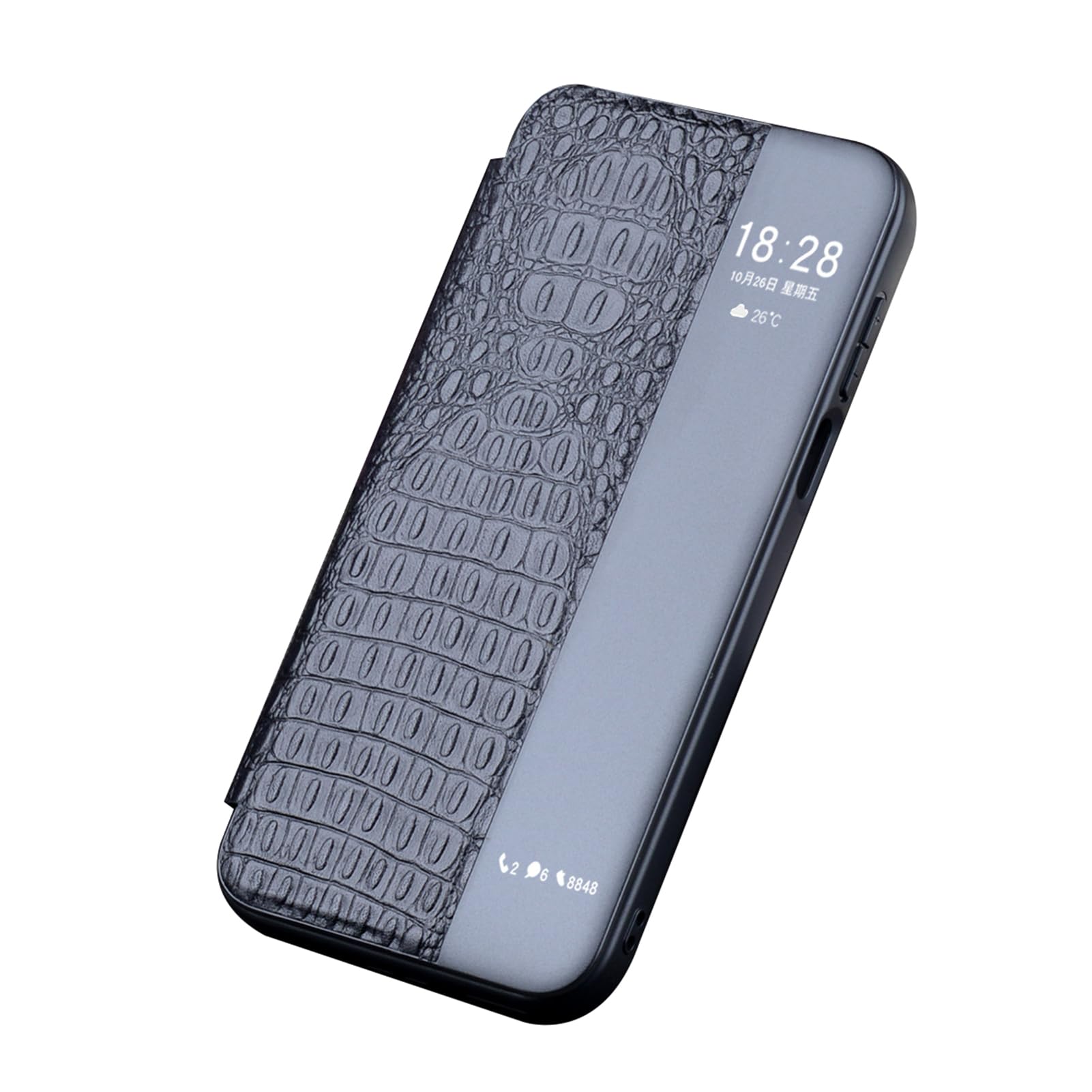 Coque Huawei Pura 90 Pro étui cuir véritable noir protection intégrale