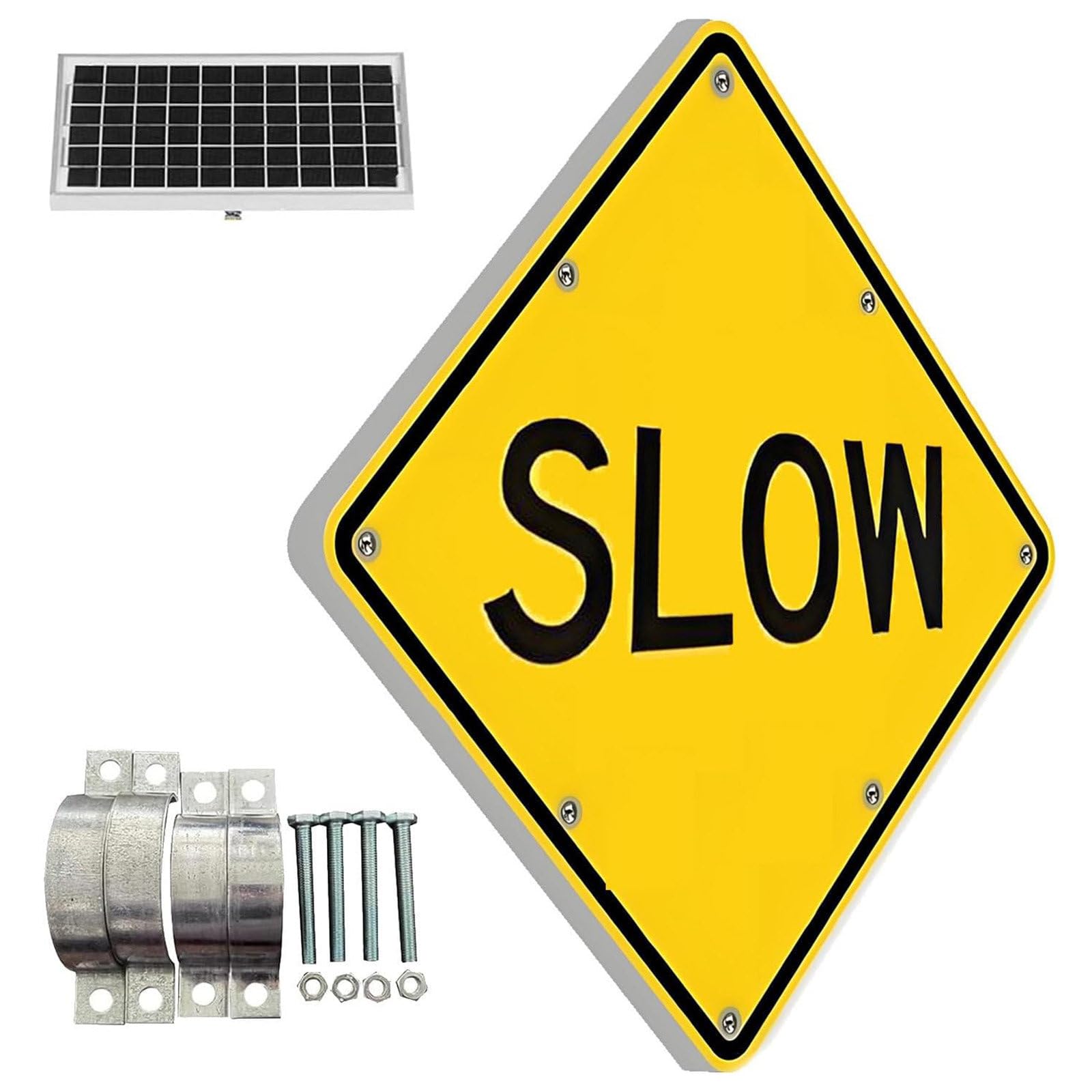 Señal LED de cruce de peatones con energía solar para parque escolar, señal de advertencia de calle parpadeante de tráfico vial de aluminio