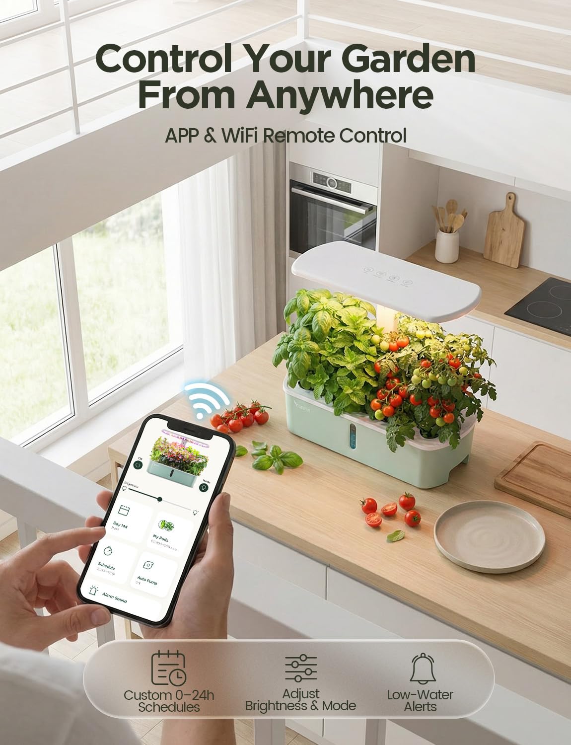 LETPOT LPH-Air Kit de système de culture hydroponique 10 capsules pour jardin intérieur intelligent contrôlé par application et WiFi