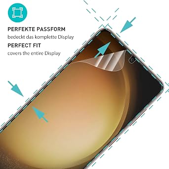 smartect TPU Screen Protector 2 Pieces Matte for Samsung Galaxy S23 Plus | Protective Screen HD Anti Scratch, Anti Glare, Bubble Free, Anti-Fingerprint, Case Friendly