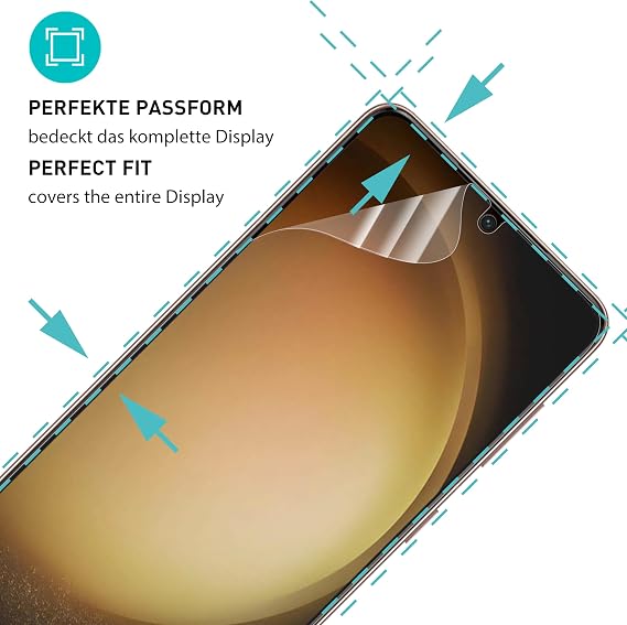 smartect TPU Screen Protector 2 Pieces Matte for Samsung Galaxy S23 Plus | Protective Screen HD Anti Scratch, Anti Glare, Bubble Free, Anti-Fingerprint, Case Friendly