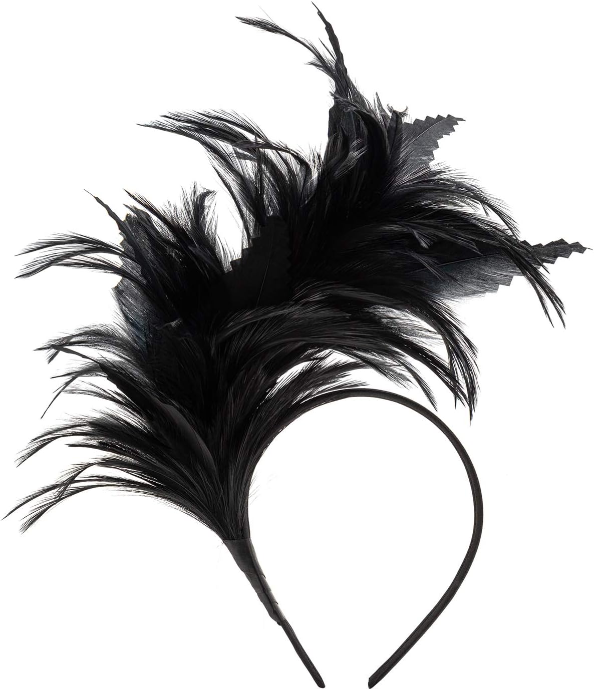 Feather Boa Fascinator Headband Party Wedding Sallon Headwear Flapper Headpiece