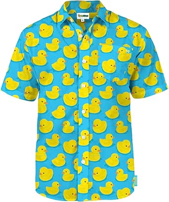 Tipsy Elves Men's Hawaiian Shirt for Men - Vacation Wear Beach Shirts for Men - Short Sleeve Button Up Men's Summer Shirt