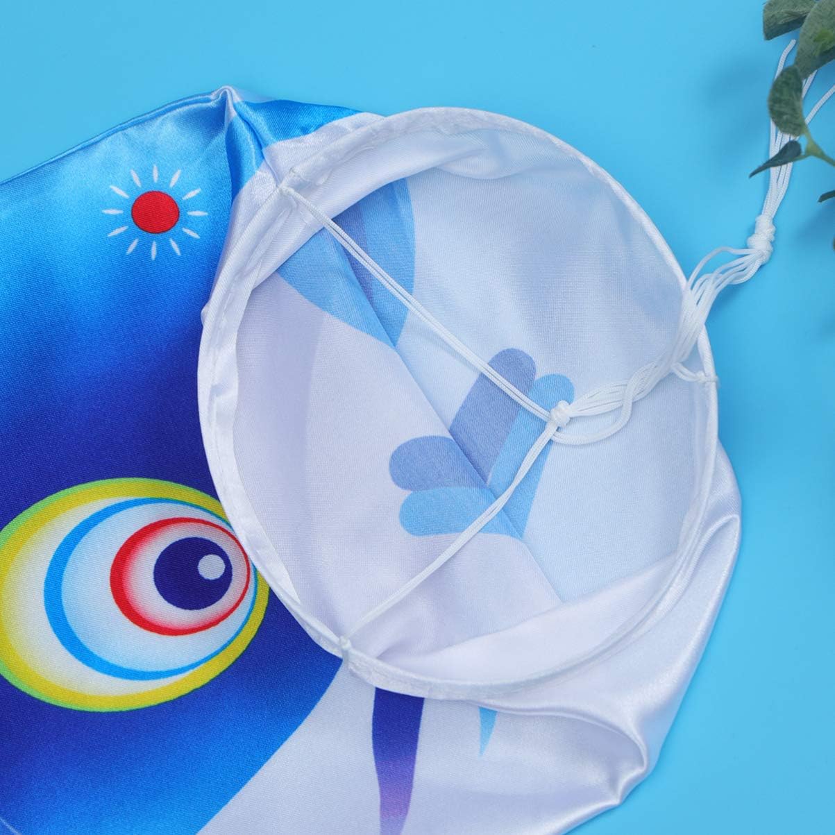 YARDWE 1M Japanese Carp Windsock Streamer Fish Flag Kite Koinobori Dragon Boat Festival Carp Banner for Home Outdoors Izakaya Room Sushi Bar Hanging Decorations Blue