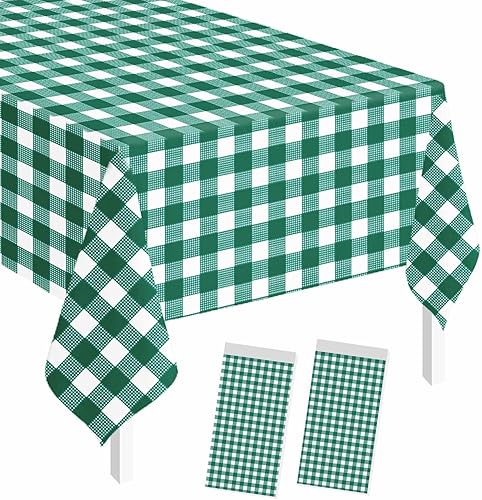 Miniatura 40 de SietDESEO Paquete de 2 manteles de plástico color rojo de 54 x 108 pulgadas, desechables de alta calidad para mesa rectangular, para bodas, baby