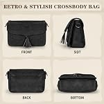 Purses for Women Retro Leather Crossbody Bag Ladies Waterproof Shoulder Bag Anti-Theft Handbags Satchel Bags