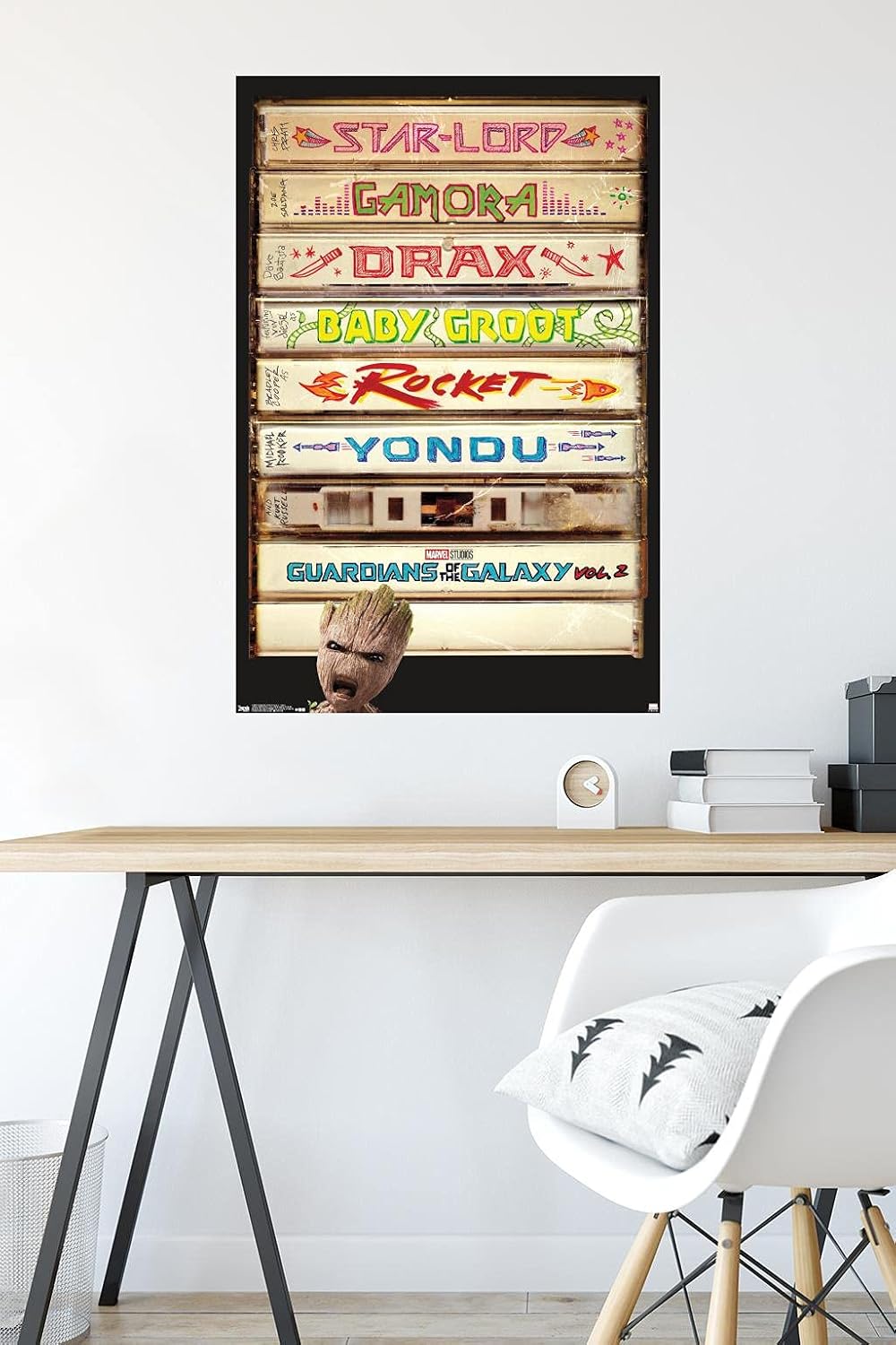 Trends International Marvel Cinematic Universe - Guardians of the Galaxy 2 - Tapes Wall Poster, 22.375" x 34", Premium Unframed Version
