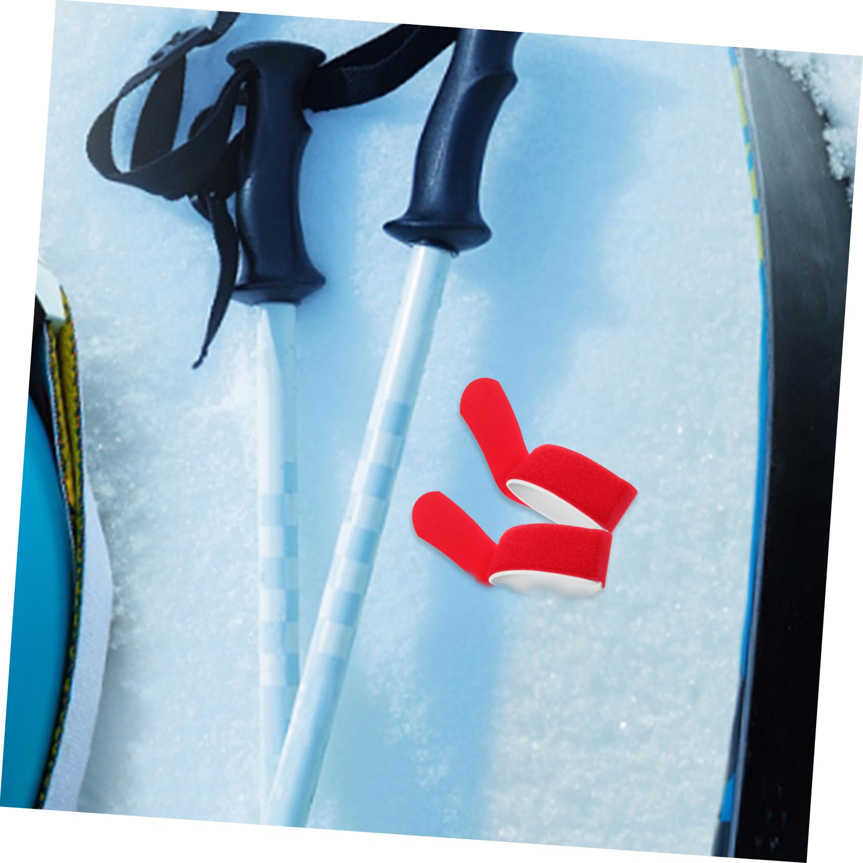 BESPORTBLE Set of 4 Snowboard and Ski Bindings Straps Nylon Straps for Outdoor Activities Red Green