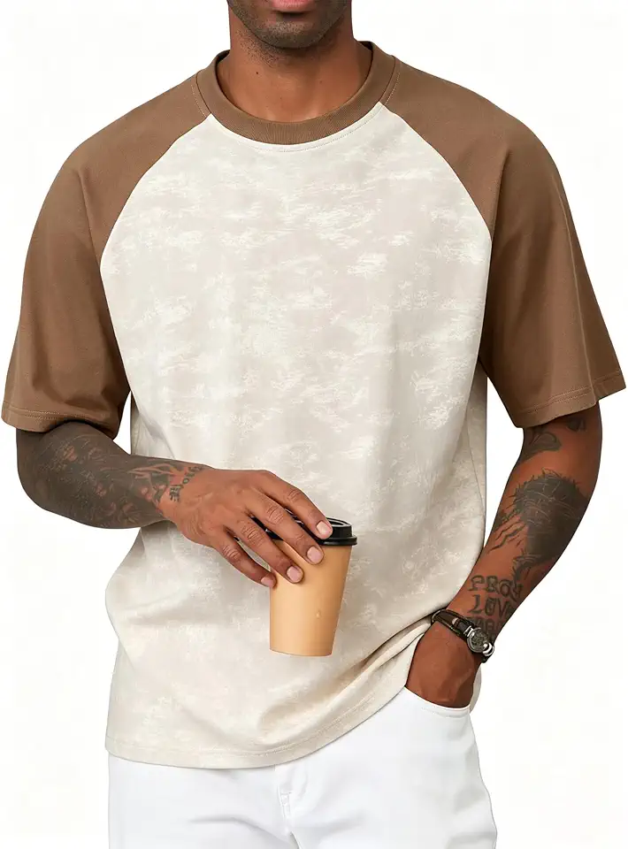 Men's Casual Short Sleeve T-Shirt, 1 Pack Basic Simple Solid Color Crew Neck Tee, Lightweight Fashion Daily Wear Soft