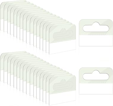200 Pcs Hang Tabs, Clear Self-Adhesive Hanging Tabs, Heavy Duty Adhesive Hang Tags, Plastic Hang Tags with Slot Hole, Hanging Product Tags for Retail Display, 1.77x1.37 Inches