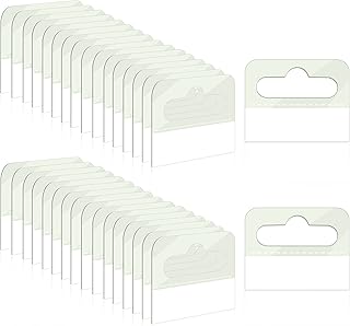 200 Pcs Hang Tabs, Clear Self-Adhesive Hanging Tabs, Heavy Duty Adhesive Hang Tags, Plastic Hang Tags with Slot Hole, Hanging Product Tags for Retail Display, 1.77x1.37 Inches