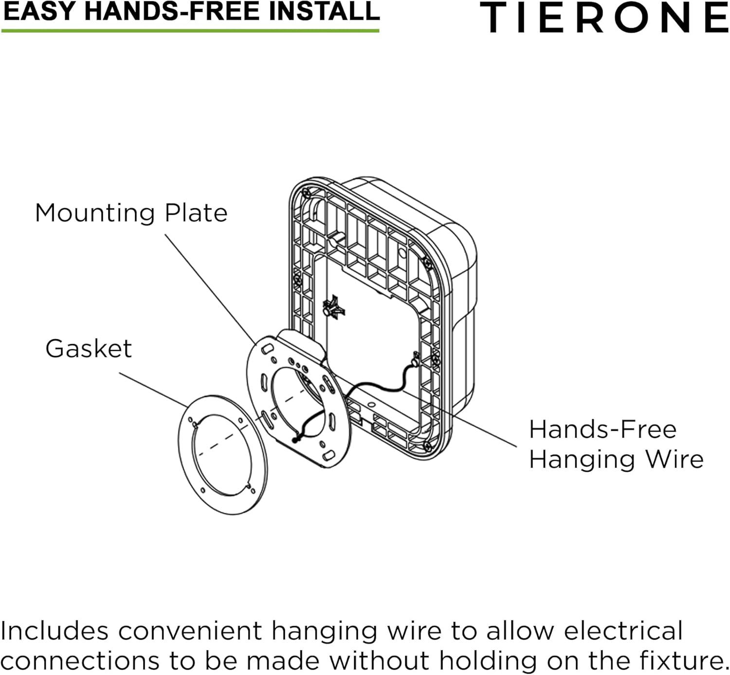 TIERONE Modern LED Wall Pack Light Security Light with Dusk to Dawn Photocell Outdoor Wall Lantern for Patio, Porch, Hallway 12W 1000LM 3000K Daylight Waterproof UL Listed 2 Pack