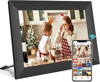 FINATI Digital Picture Frame 10.1 Inch, Digital Photo Frame IPS HD Touch Screen with 16 GB, Electronic Picture Frame Auto-Rotate and Easy Setup to Share Photos or Videos Remotely via Frameo APP