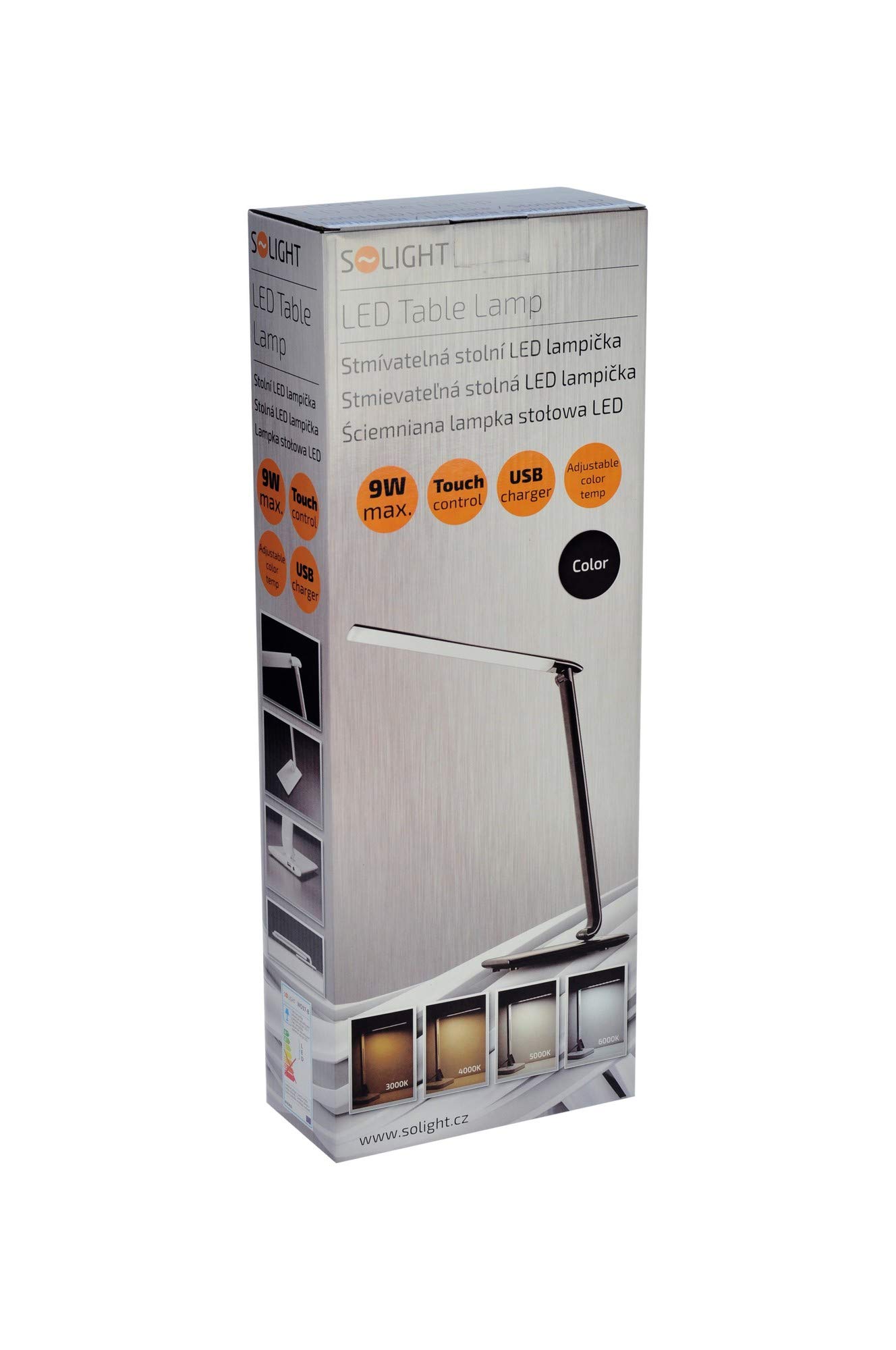 Solight WO37-B 9W LED A+ Nero lampada da tavolo