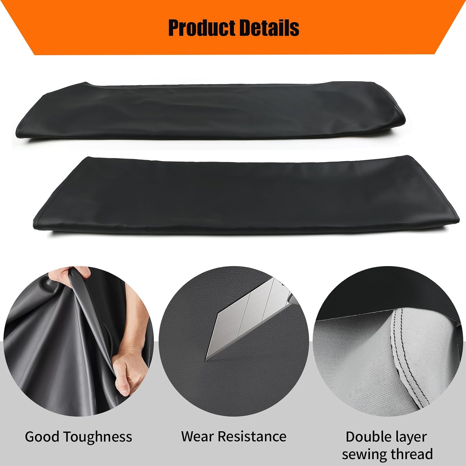 Leather Seat Cover Replacement for 2002-2008 Polaris Ranger 425 500 570 700 800 900 & 2009 Ranger 700 Crew, Thickness Waterproof Lower Bottom UTV Seat Cover