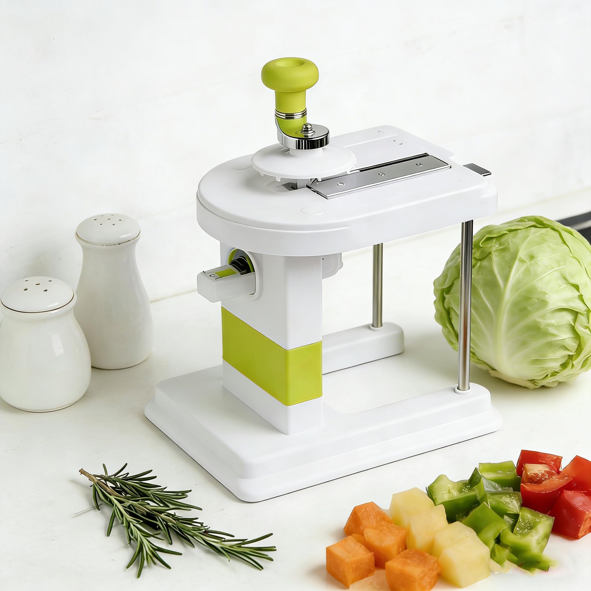 Handelsübliche Gemüsehobel und Zerkleinerer für Krautsalat und Salate