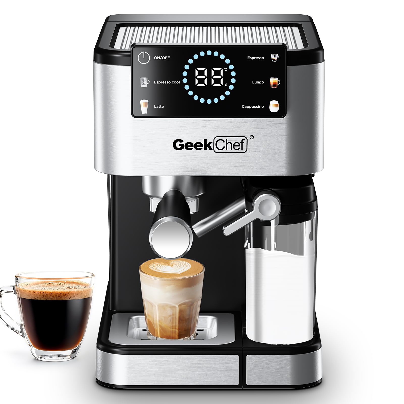 Geek Chef Espresso Machine with Milk Frother