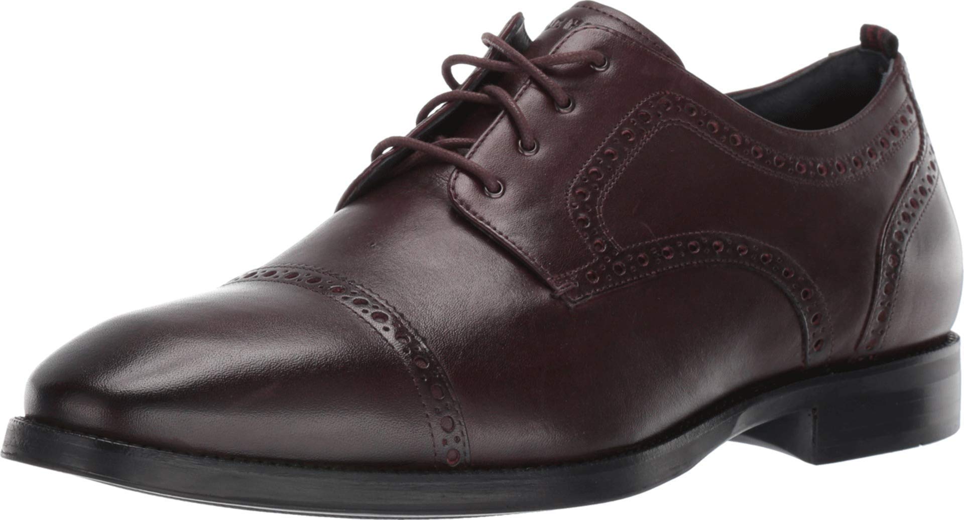 靴 COLE HAAN Jefferson Ground Cap Oxford Cole Haan Men's Jefferson Grand 2.0 Cap Oxford, Dark Red