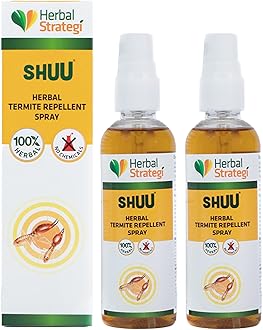 Herbal Strategi Termite Repellent Spray - Natural, Vegan & Eco-Friendly | 100% Herbal and Chemical free | Baby and Pet safe | Ayush certified | 100ml (Pack of 2)