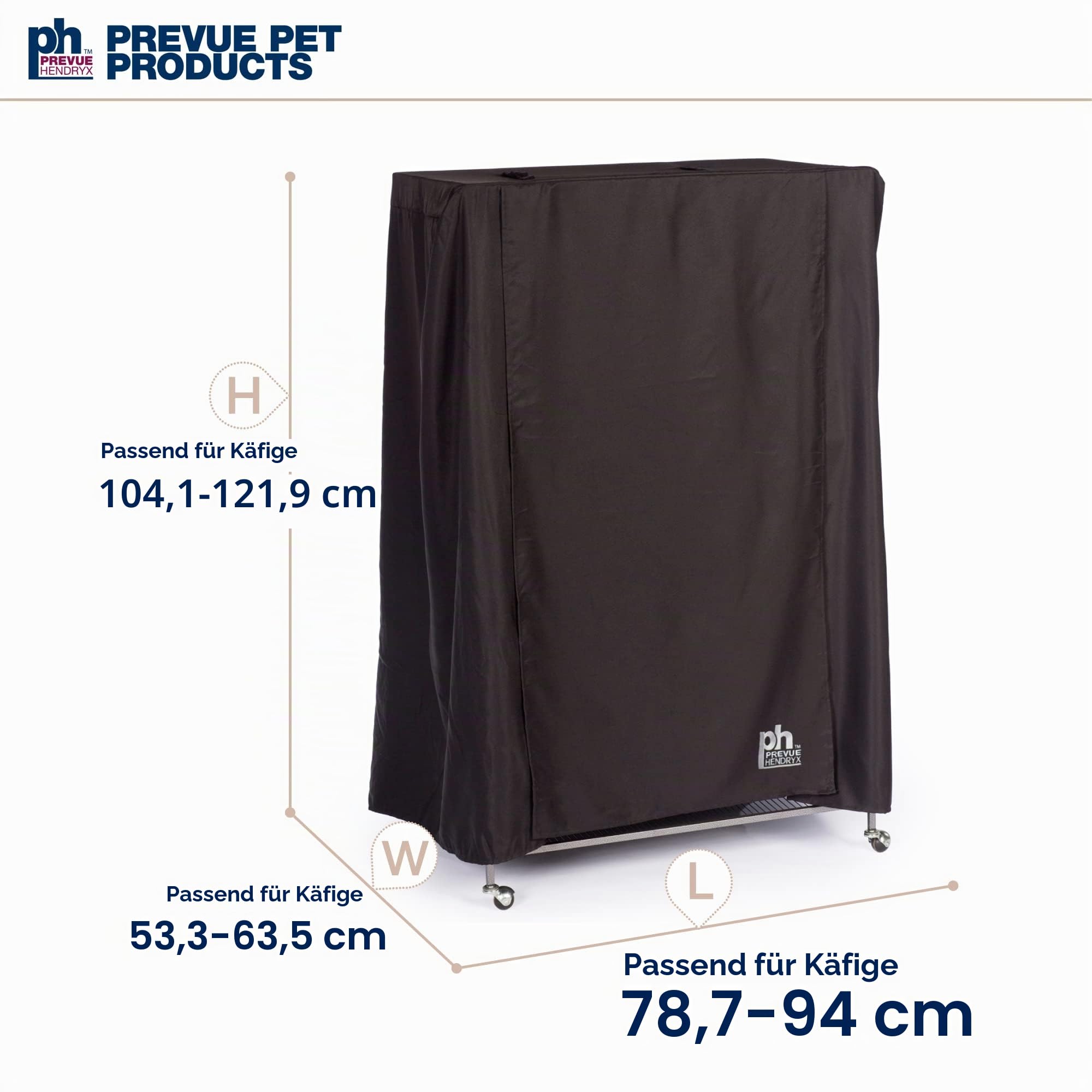 Prevue Hendryx Pet Products Good Night Abdeckung für Vogelkäfig, groß, Schwarz, 1 Stück (1er Pack)