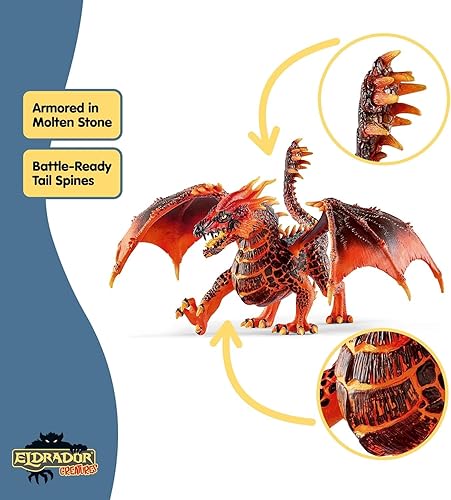 Vista 14 de Schleich Eldrador Creatures - Juguete de dragón de hielo de 8 pulgadas, figura de acción de ala móvil para niños y niñas, figuras de criaturas