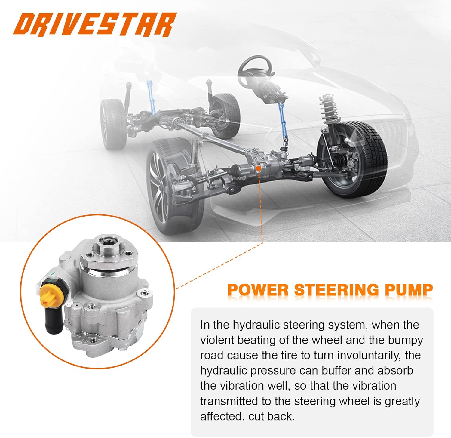 DRIVESTAR 21-5151 Power Steering Pump for Selected 1999-2005 VW Jetta, 1998-2003 VW Beetle, 1999-2006 VW Golf, 2003-2007 VW Polo, 2009-2013 VW Gol, 2005-2009 VW Lupo, 2014 VW Nuevo Gol