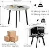Dining Table and Chairs Set 5 Piece,Modern Kitchen Dining Table Set Space Saver Table and 4 Chairs for Restaurant Kitchen Conference Living Room Tablesets (BLACK)