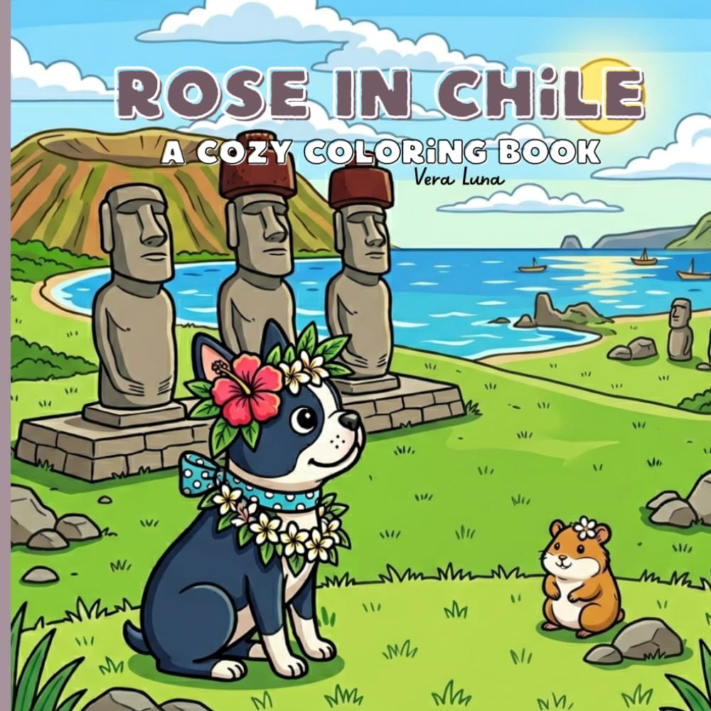 Rose in Chile: a cozy coloring book (Rose Around the World, Bold & Easy Journey.)