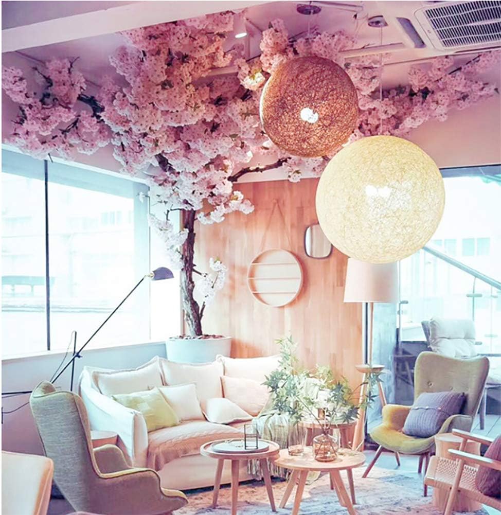 Artificial Cherry Blossom Tree Hanging Silk Flowers Garland Simulation Tree Indoor Outdoor Wall Decor