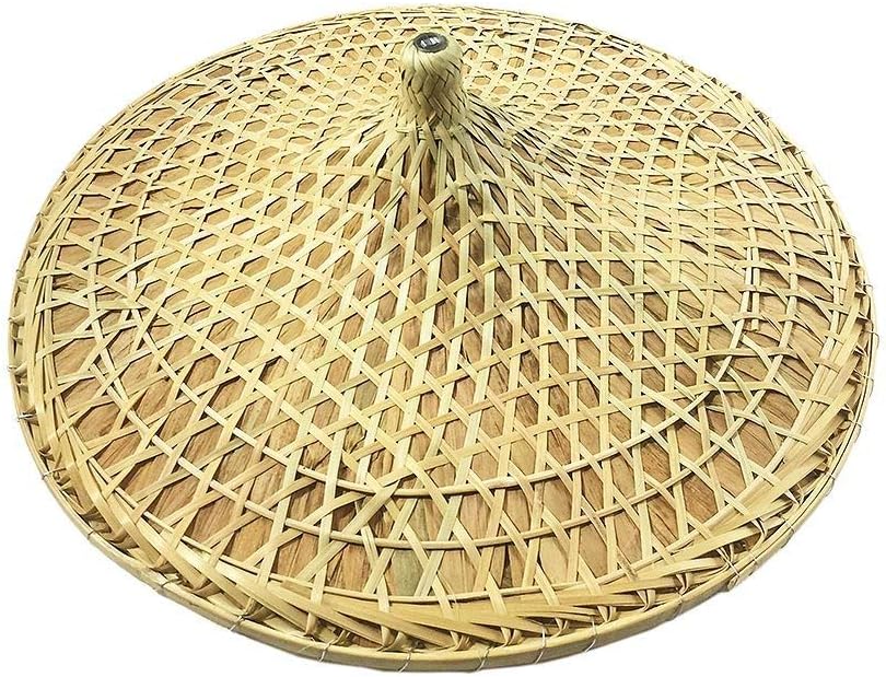 Zhou-long China Guangdong Local Characteristics Hand-Woven Large Conical Hats Sun Hat 21 Inch