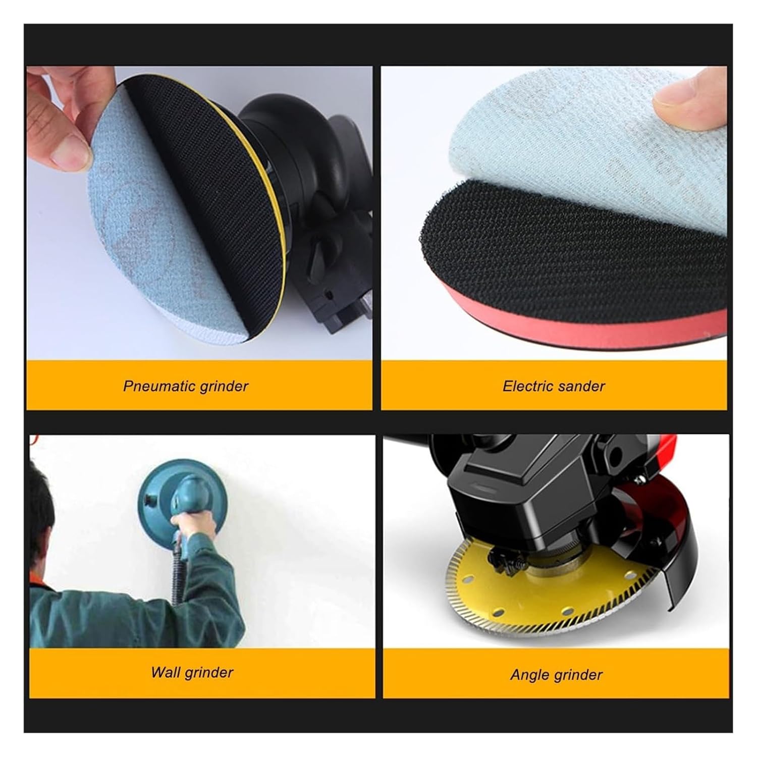 Sanding Discs,Sanding Discs, 3" 4" 5" 7" 9" Sanding Discs Pad 60-1000 Grits Hook and Loop Sandpaper Drill Grinder Rotary Tools for Metal Wall Sanding Polishing(4",80grit)