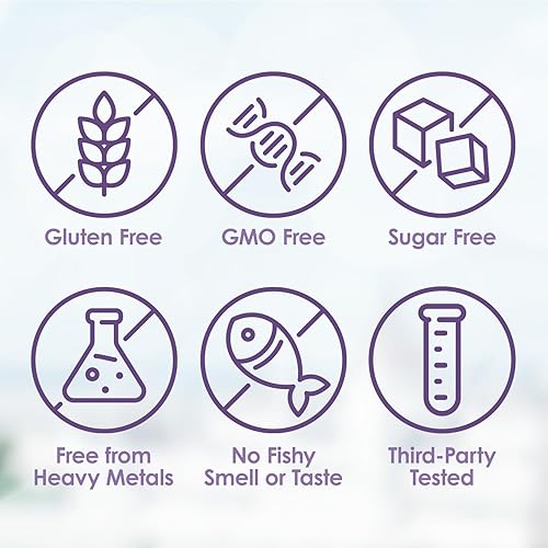 Miniatura 4 de 5 suplementos de aceite de pescado Omega 3 de máxima fuerza con ácidos grasos omega-3 EPA y DHA y vitamina D, aceite de pescado sin eructos Omega3