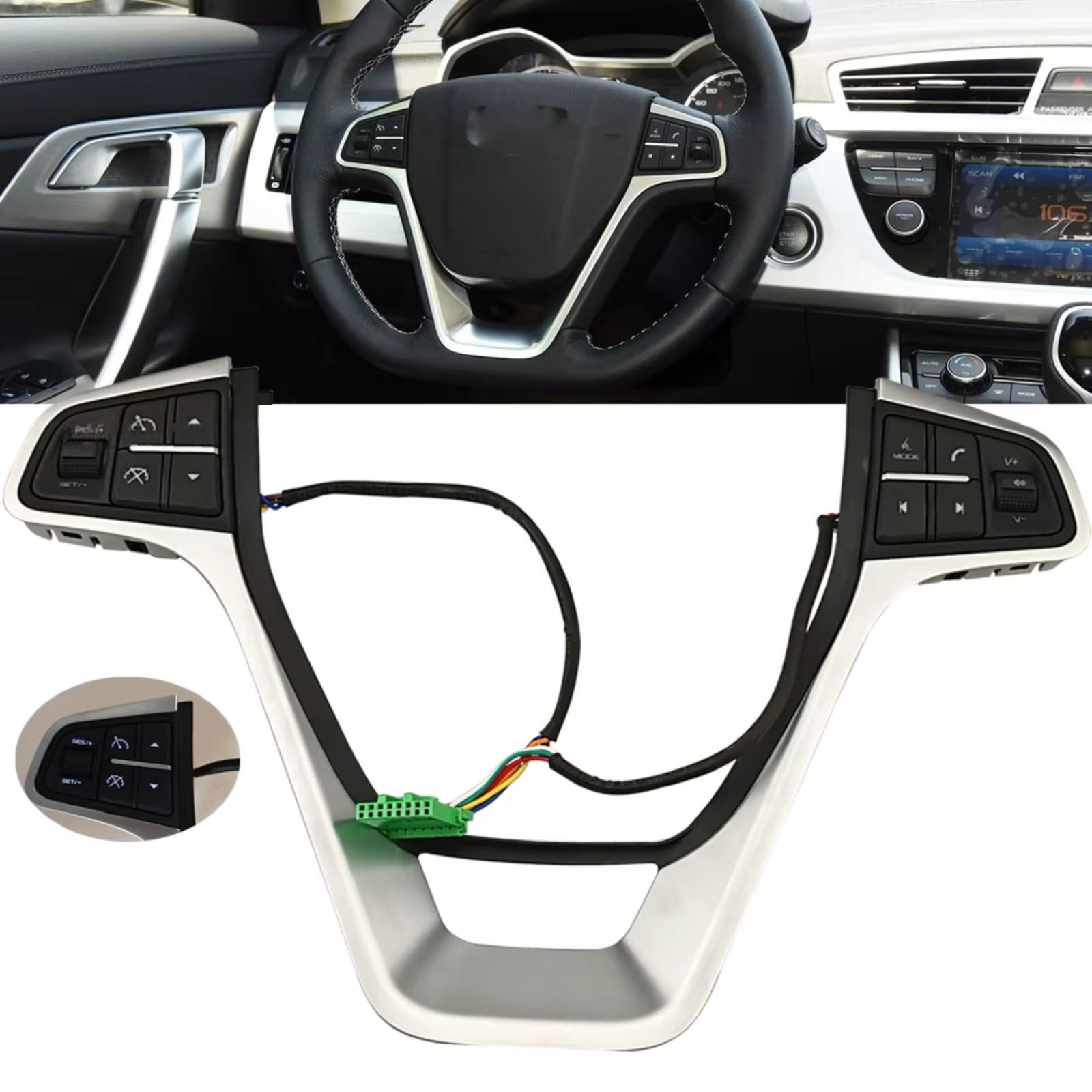 Compatible Con Geely Para Atlas Para Boyue Para Proton X70 2016-2018 Interruptor De Volante Multifunción Interruptor De Control De Crucero De Audio autopartes