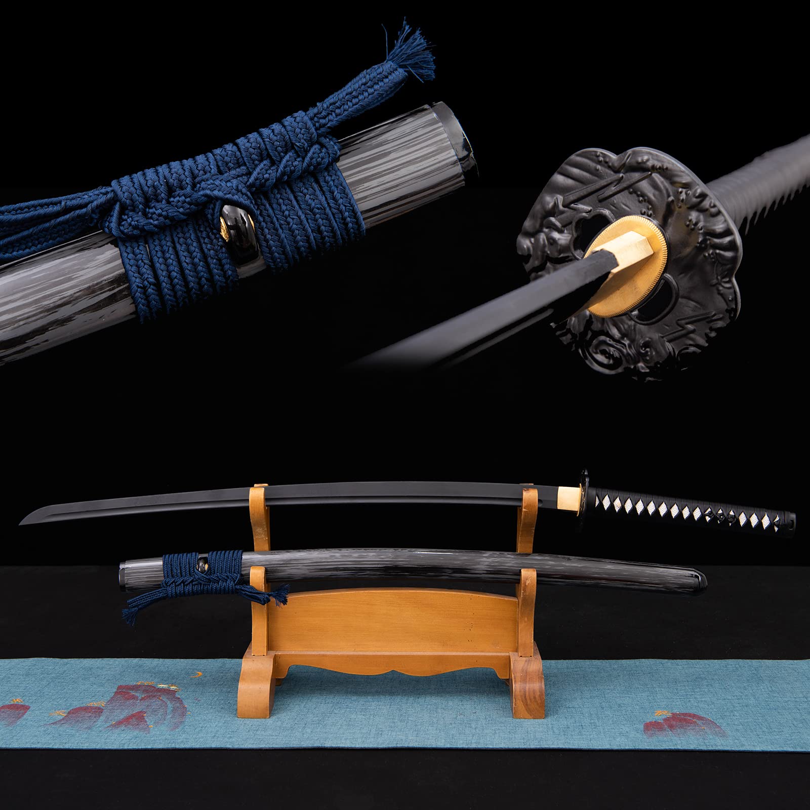 Buy PALHERU 103cm Wooden Katana With Painted Solid Wood Sheath,High