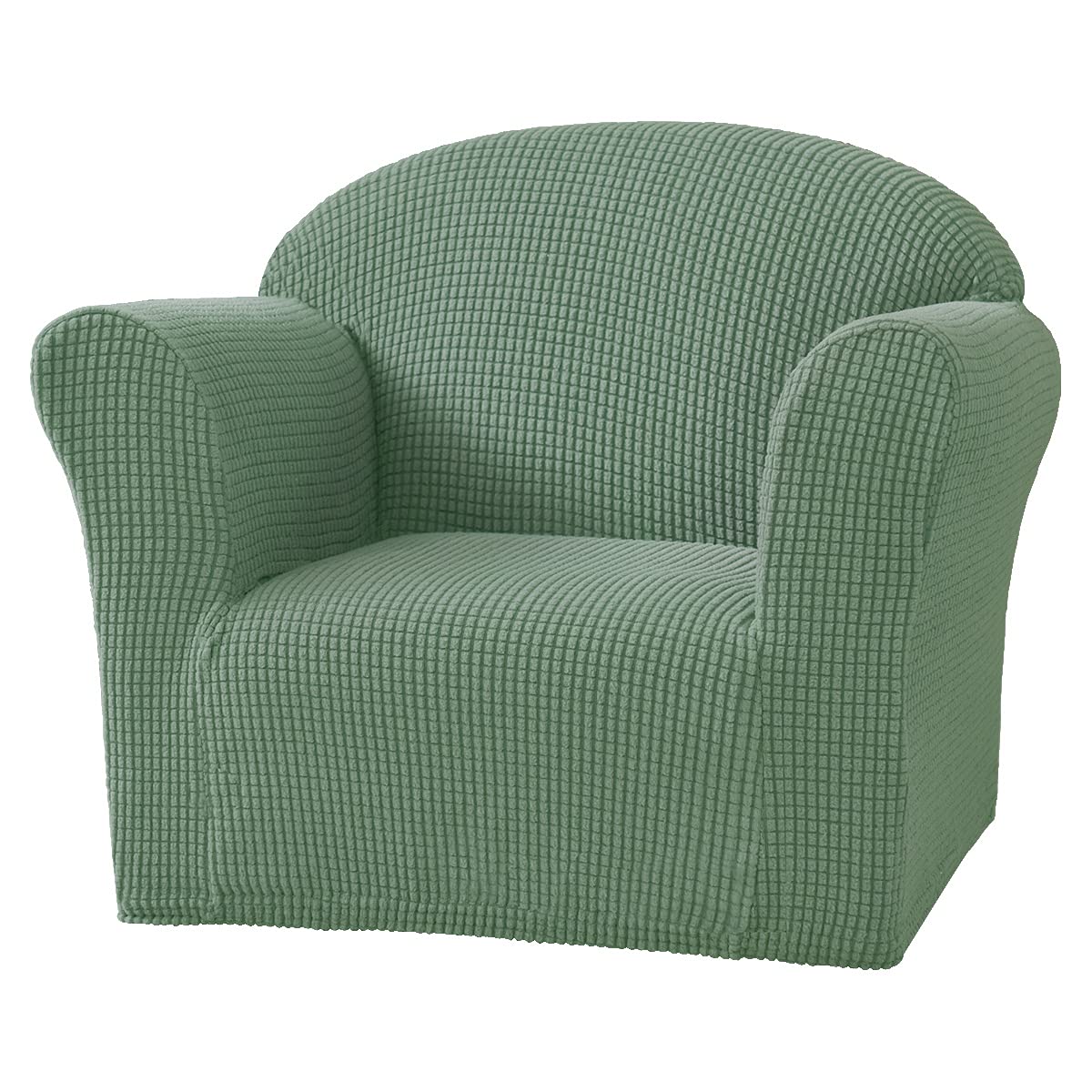 Housse de fauteuil pour enfant extensible jacquard vert matcha lavable