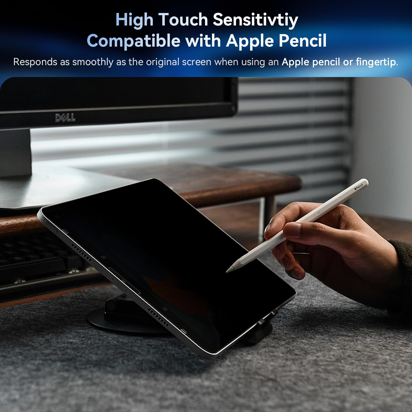 Protescreen Schermo anti-spia per iPad Pro 11 (2022/21/20/18)/ iPad Air 5 & Air 4 (10,9 pollici), protezione schermo anti spia luce blu, alta sensibilità senza bolle