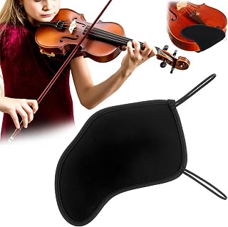 QWORK Violin Shoulder Rest & Chin Rest Pad for 4/4-4/3 Violins for All Players