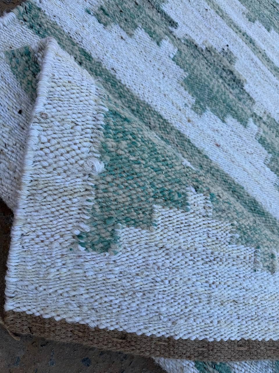 Handwoven Hemp Jute Stair Runner Geometric Design Home Use (3 x 20)