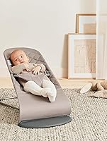 Vista 2 de BabyBjörn Bouncer Bliss, Gris Arena, Tejido, Colchón Clásico de Acolchado Asiento Ajustable de Mecedora para Bebé de 2 en 1 y Silla para Niño