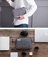 Vista 6 de Bolsa organizadora de cables de viaje, accesorios electrónicos, bolsa organizadora de cables portátil para cable, cargador, teléfono, USB, tarjeta