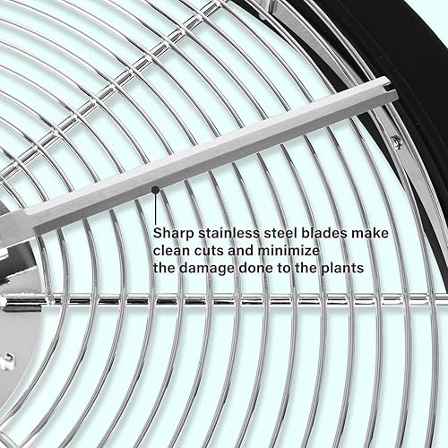 Miniatura 6 de iPower Recortador de cuenco de hoja de brote de 16 pulgadas, cúpula de visibilidad transparente, corte giratorio trenzado con cuchillas afiladas de