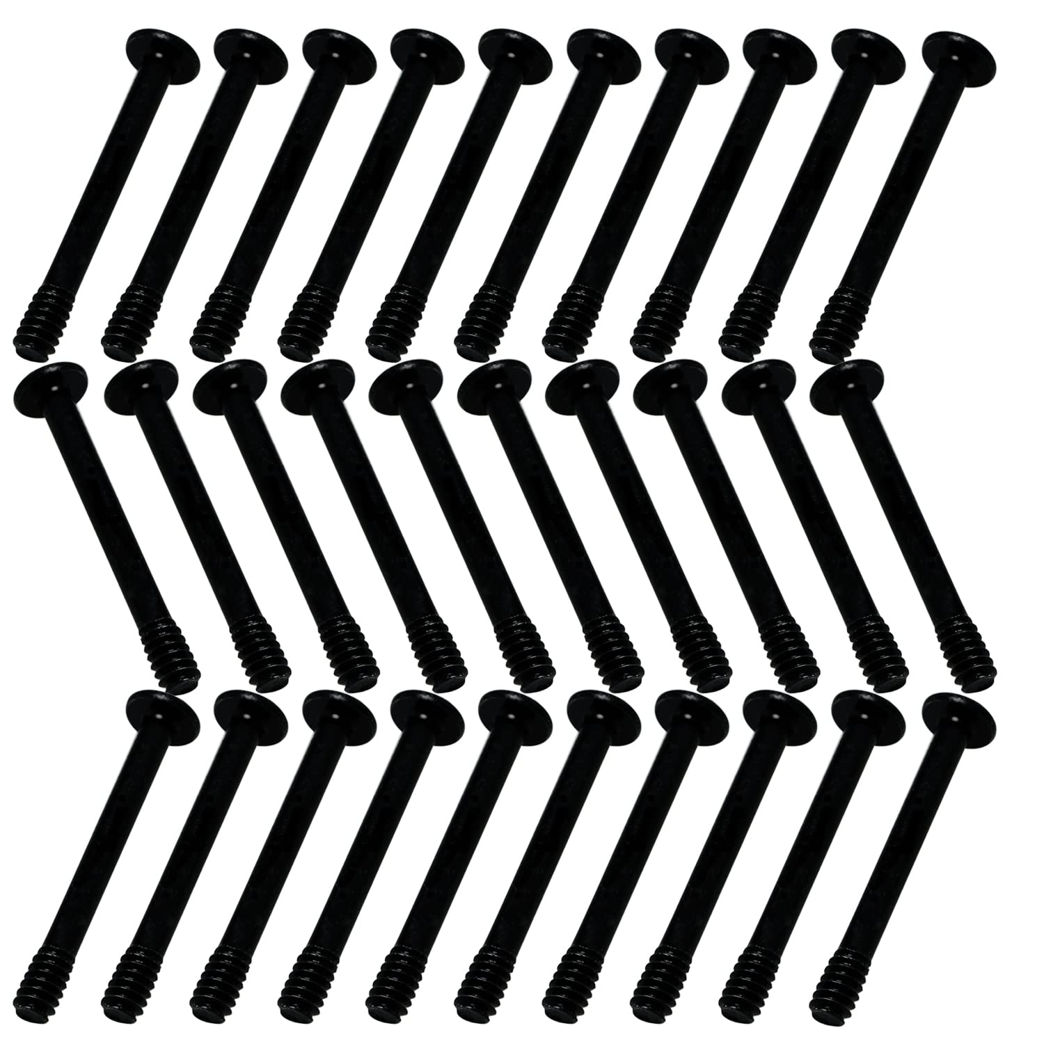 30pcs Computer Case Fan Screws - 3cm Black Vibration Reducing Mount Screws for PC Cooling Fan-image-38