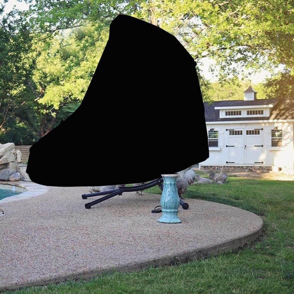 wasserdichte Abdeckung für Hängeliege 420D Oxford-Gewebe mit verstellbaren Riemen, Winddicht für Gartenmöbelschutz, 185 x 117 x 198 cm