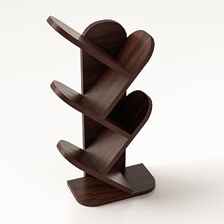 SBF Furniure 5-Tier Modern Tree Bookshelf – Freestanding Black Bookcase for Home & Office | Space-Saving Vertical Display ... Price In India