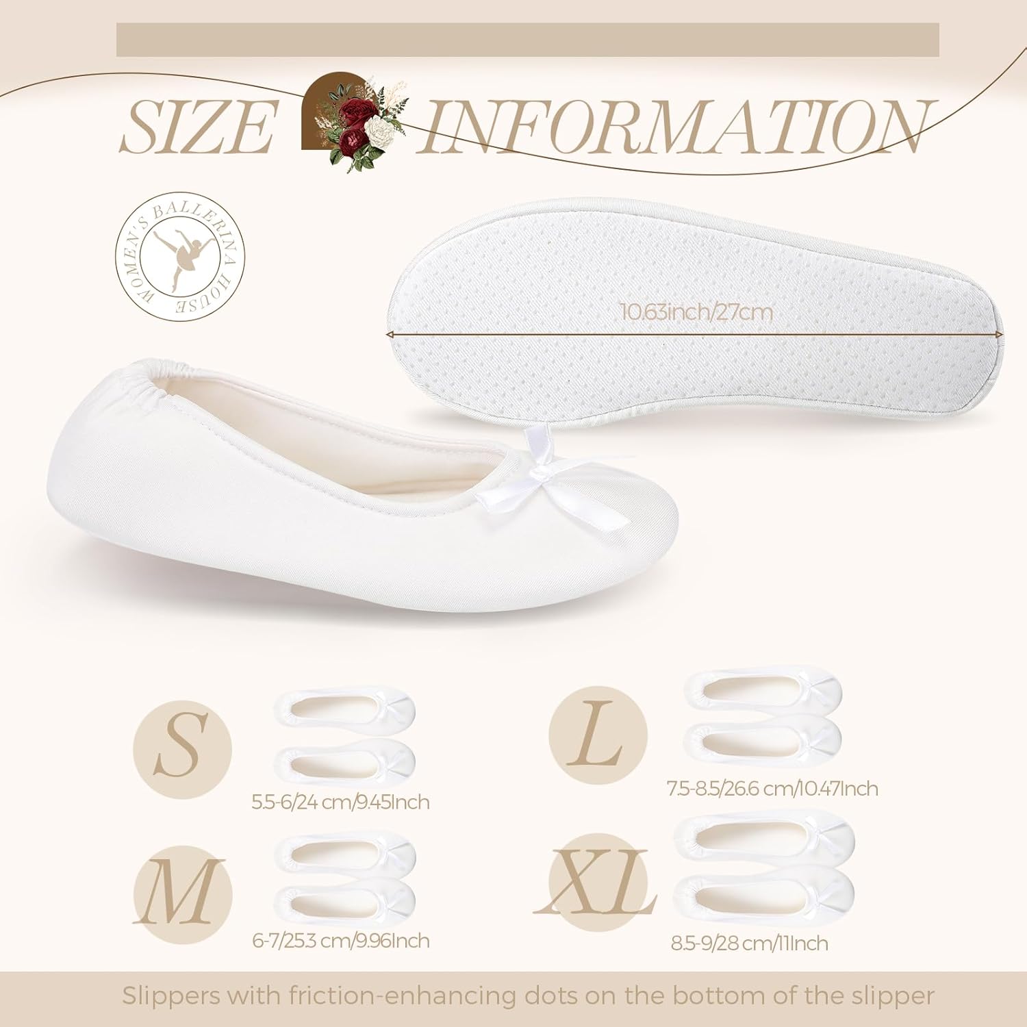 Cuffbow 12 Pairs Wedding Foldable Flats Dancing Shoes Rollable Ballet Flats Bulk Women's Satin Ballerina House Slippers Bridal Party Favors Bedroom Slippers for Indoor Outdoor Wedding