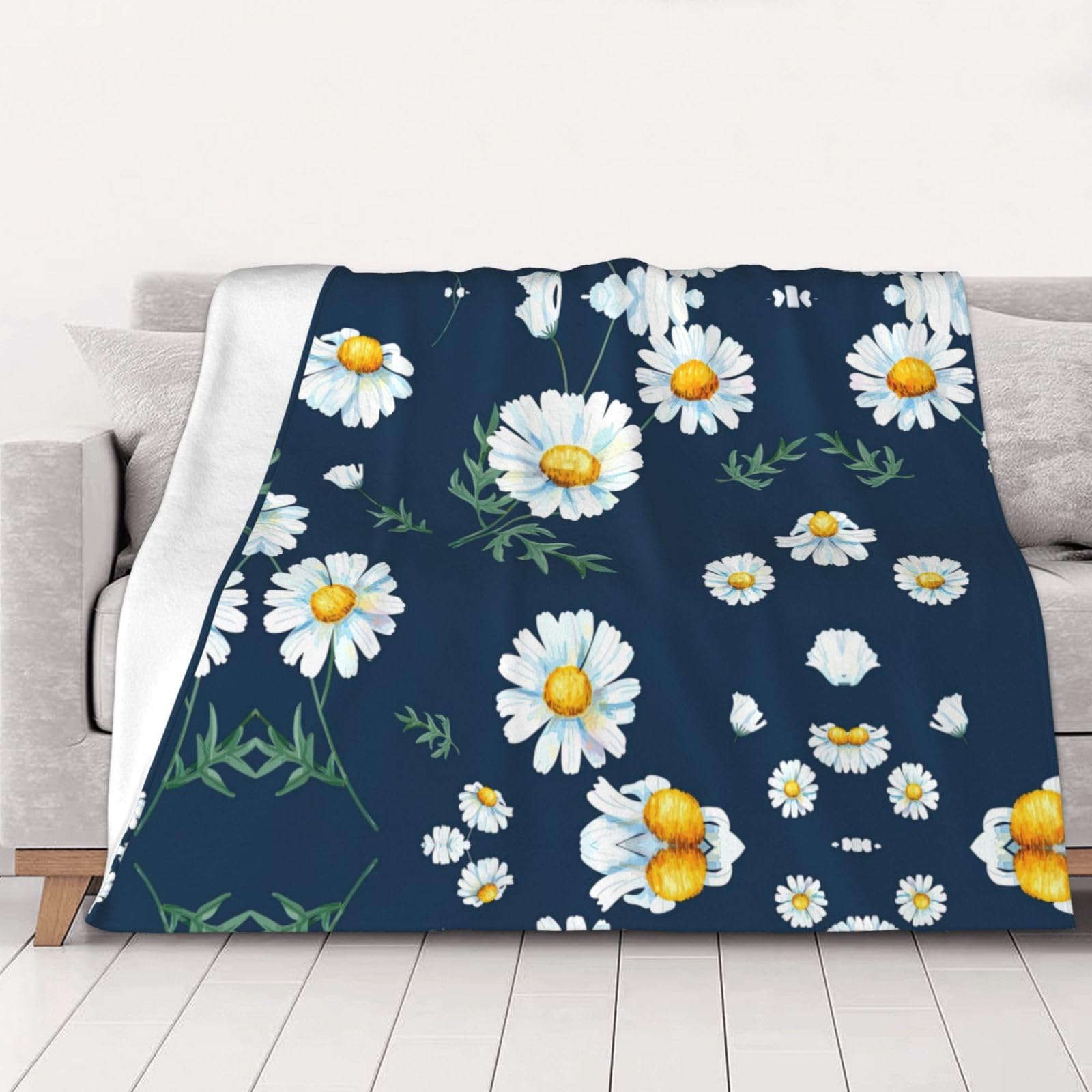 Couverture marguerite haut de gamme plaid canapé super doux 152x203 cm