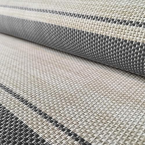 Miniatura 3 de Juego de 6 manteles individuales de vinilo tejido cruzado, resistentes al calor, antideslizantes, manteles individuales para mesa de comedor,