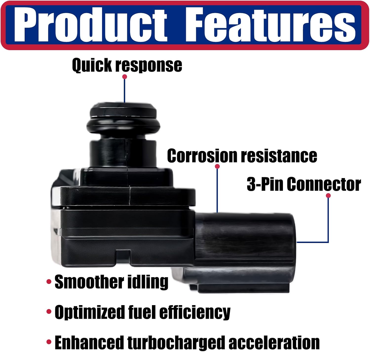 AS336 Manifold Absolute Pressure MAP Sensor Compatible with Accord Civic Fit CR-V CR-Z HR-V Pilot S2000 Odyssey Insight Ridgeline Crosstour Element Passport ILX MDX RL RLX TL TSX ZDX